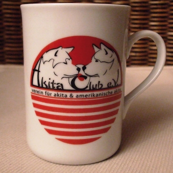 Coffee mog with Akita Club Logo